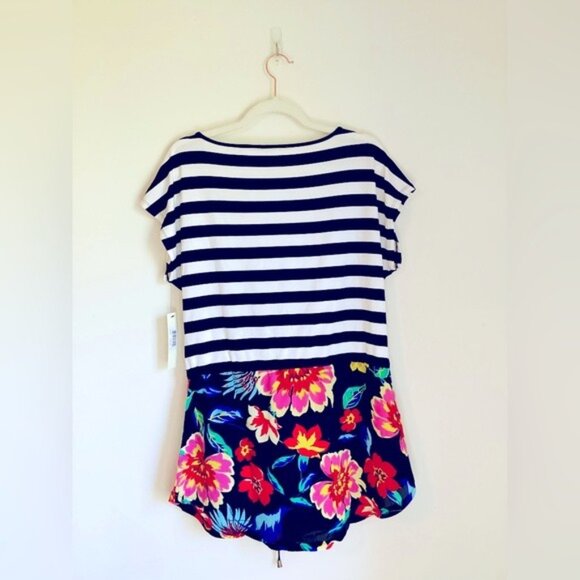 NWT Cyrus Women's Striped Top With Floral Print Size Medium - Picture 3 of 7